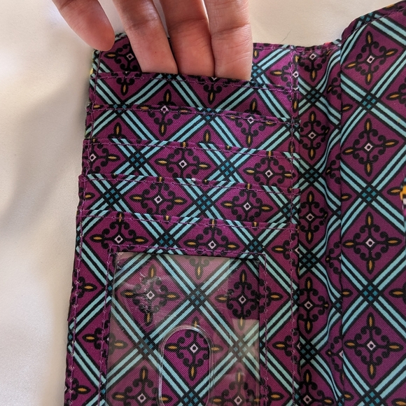 NWOT Vera Bradley Iconic RFID Combo Wristlet in Vines Floral - Picture 5 of 8